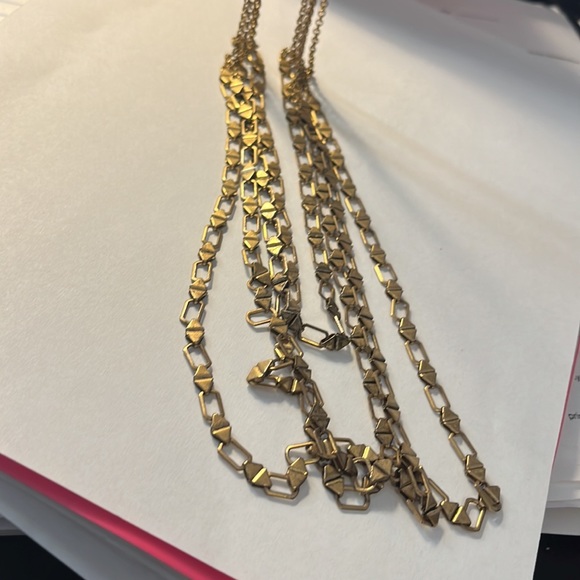 Lucky Brand brass tone multi strand necklace - Picture 3 of 6